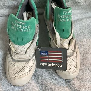 New Balance 997, Teal and White NWT, Made In USA